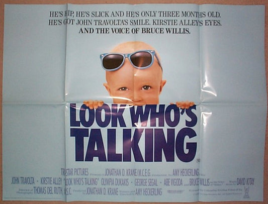 Look Who's Talking  Original Quad Movie Poster  