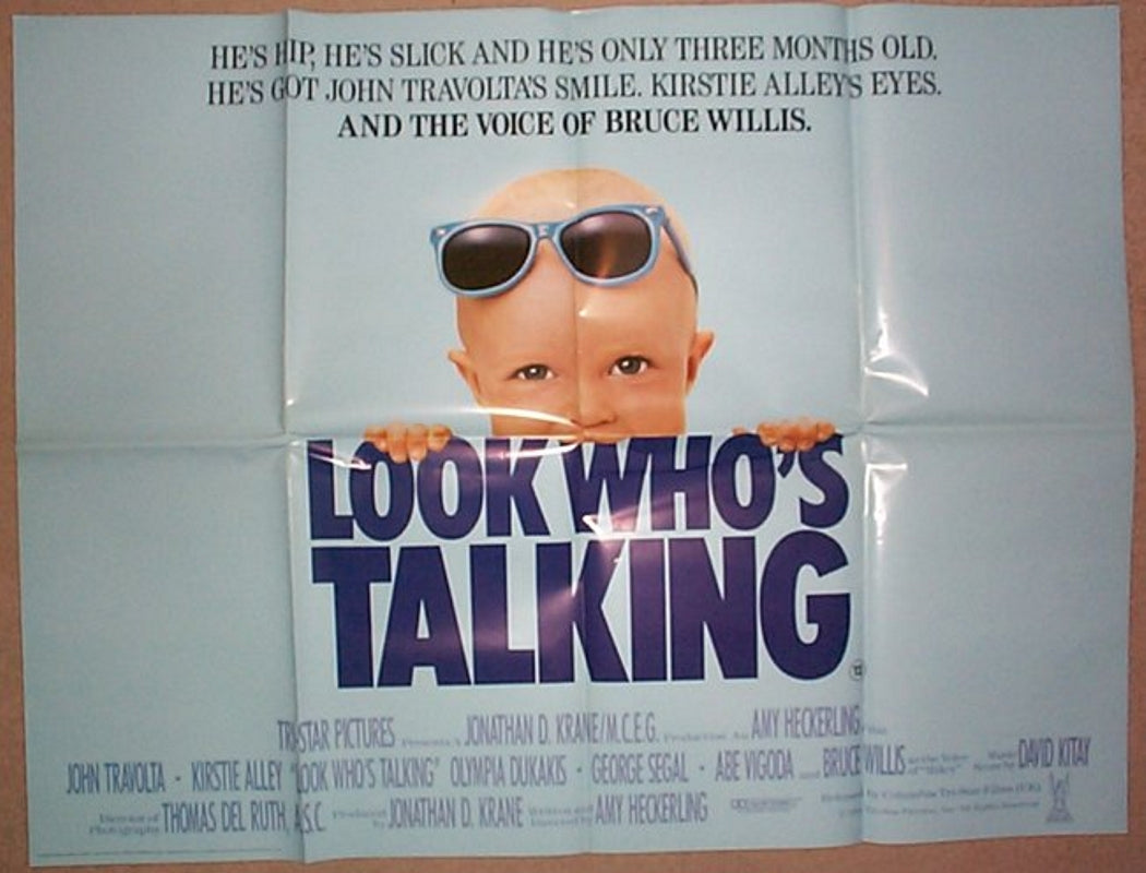 Look Who's Talking  Original Quad Movie Poster  