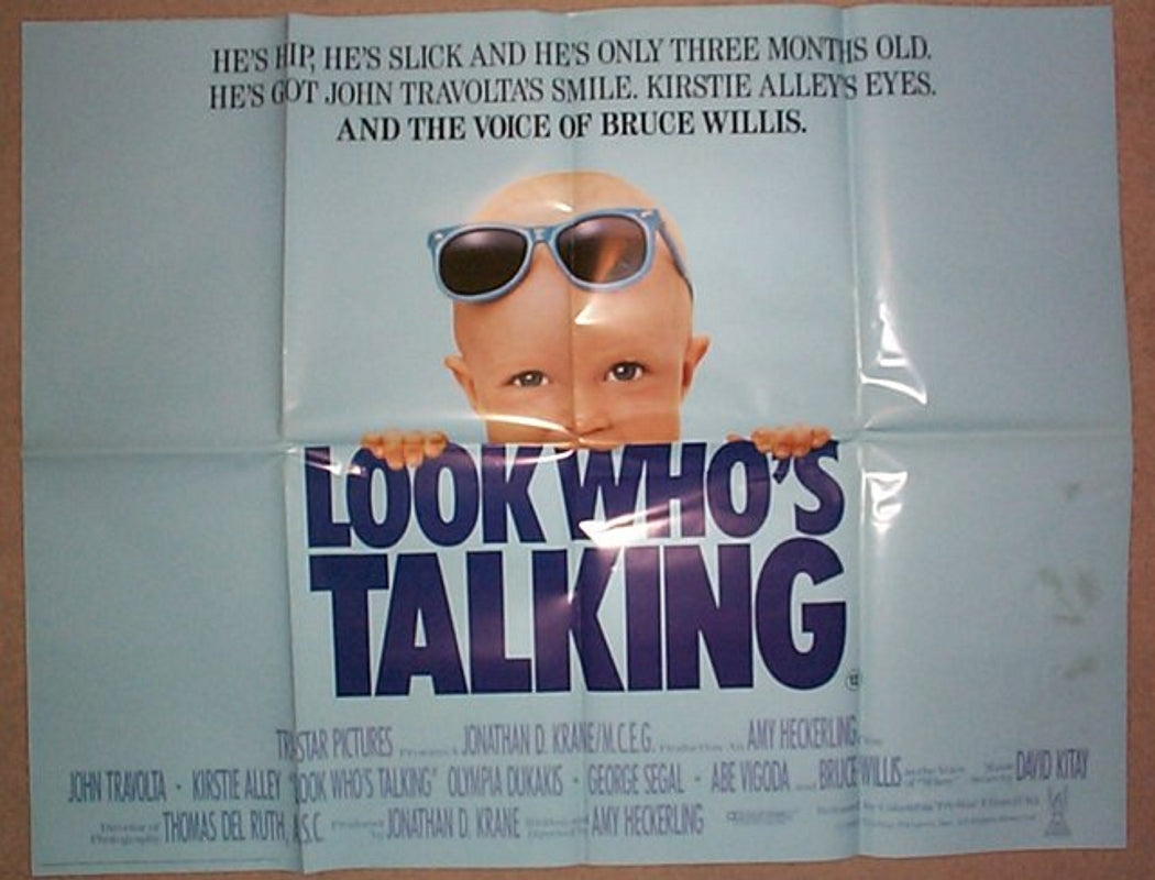 Look Who's Talking  Original Quad Movie Poster  