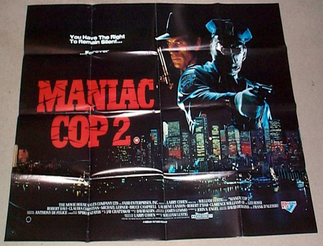 Maniac Cop II Original British Quad Poster - Movie Poster