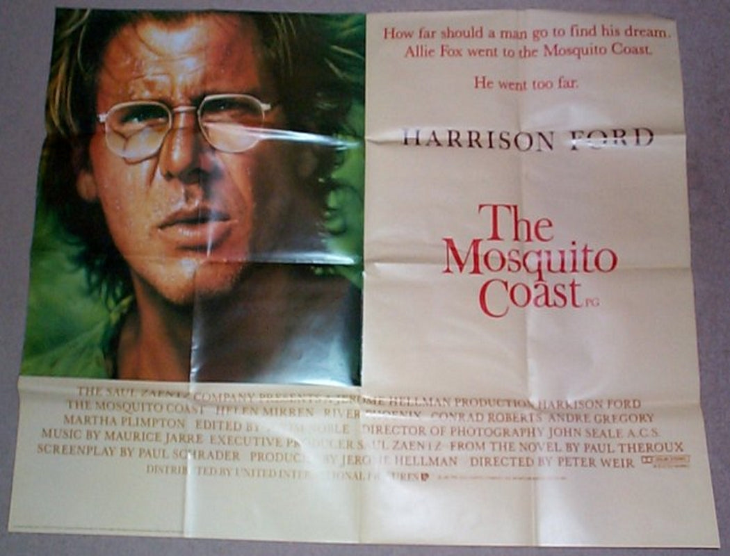 The Mosquito Coast  Original Quad Movie Poster  