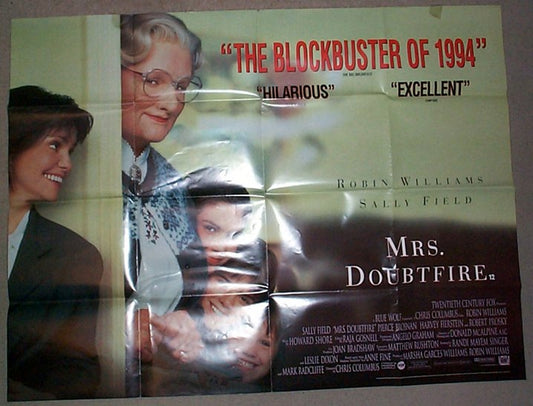 Mrs Doubtfire  Original Quad Movie Poster  