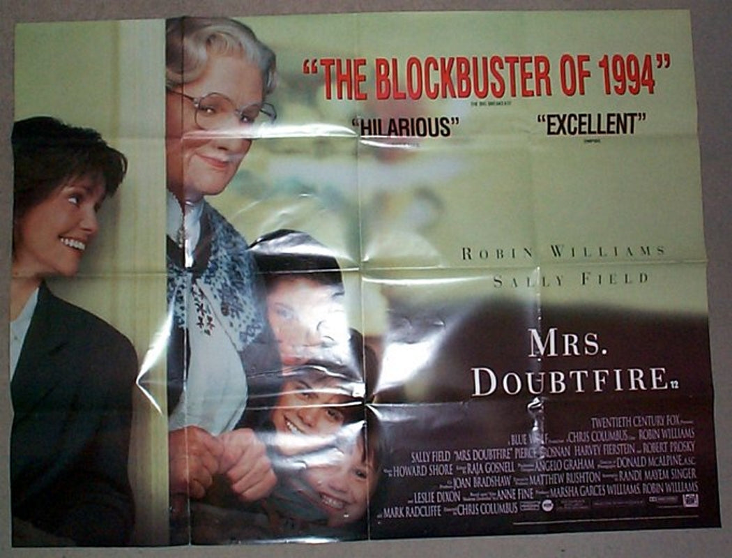 Mrs Doubtfire  Original Quad Movie Poster  