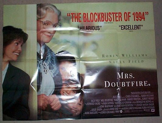 Mrs Doubtfire  Original Quad Movie Poster  