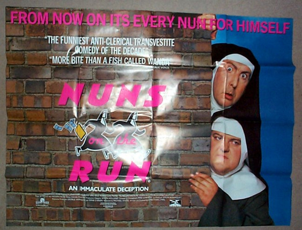 Nuns On The Run  Original Quad Movie Poster  