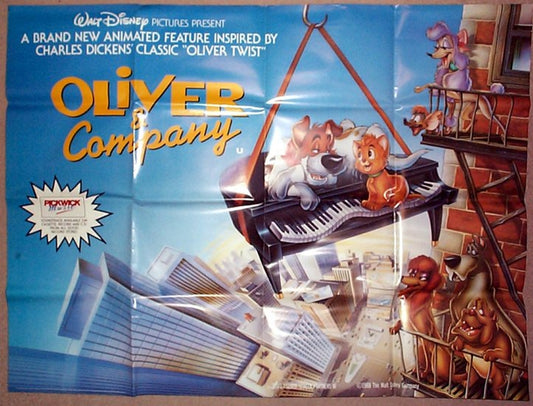 Oliver And Company  Original Quad Movie Poster  