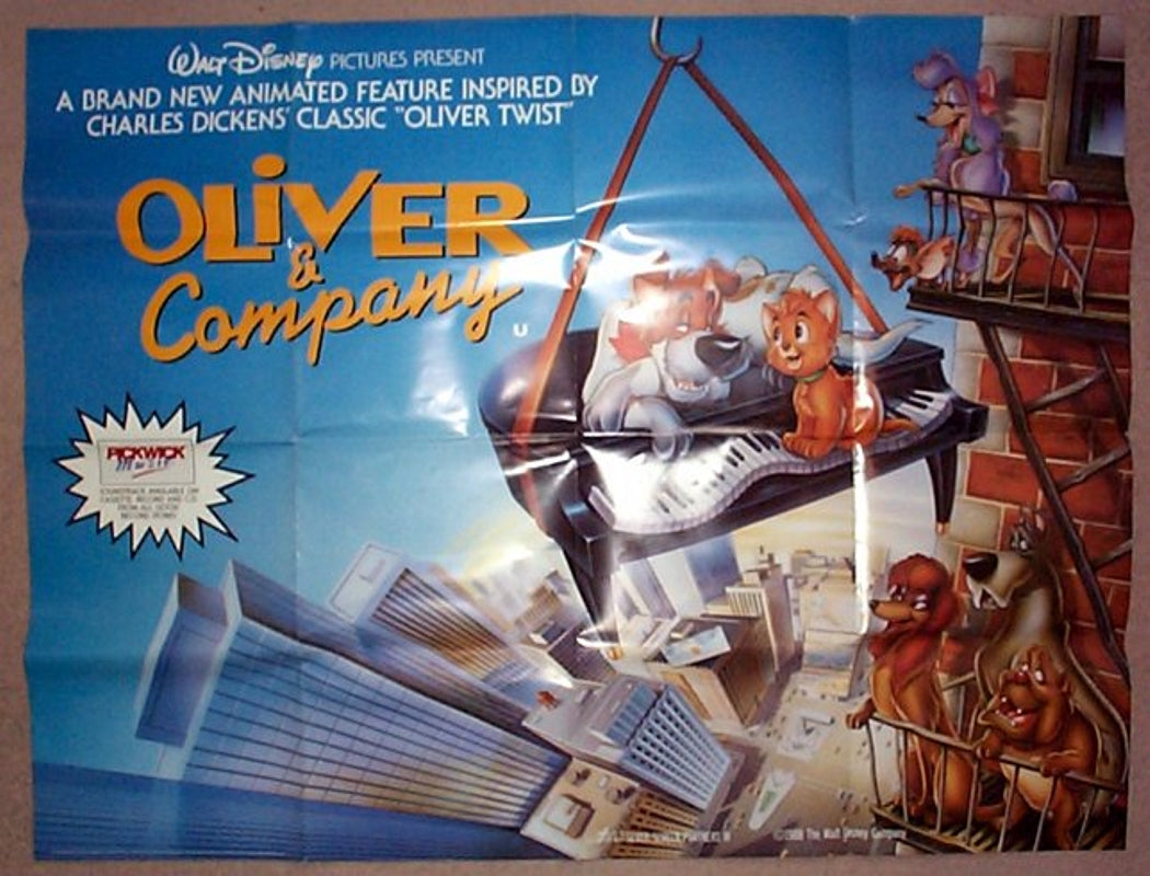 Oliver And Company  Original Quad Movie Poster  