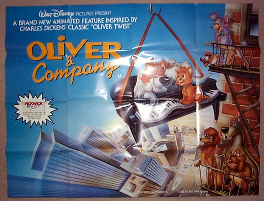 Oliver And Company  Original Quad Movie Poster  