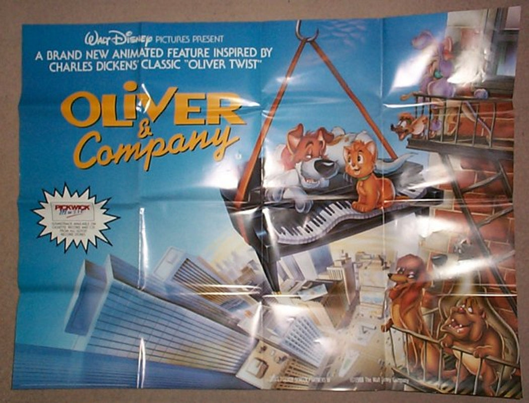 Oliver And Company  Original Quad Movie Poster  