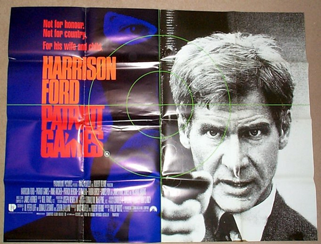 Patriot Games  Original Quad Movie Poster  