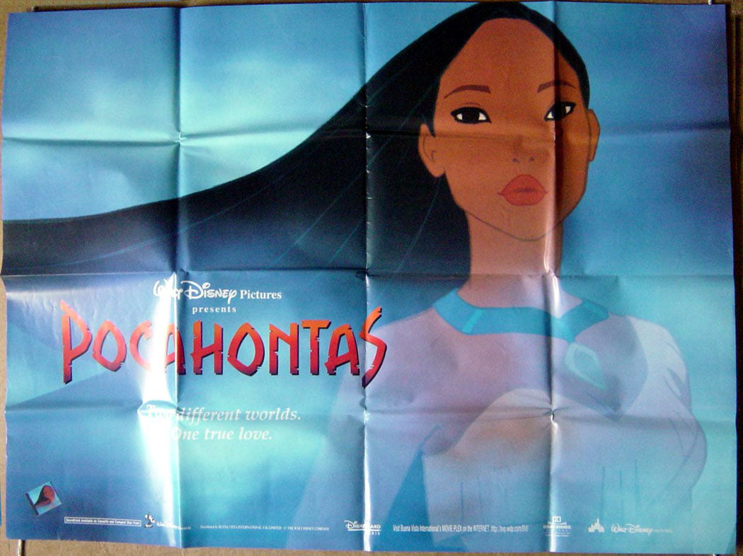 Pocahontas  (Teaser)  Original Quad Movie Poster  