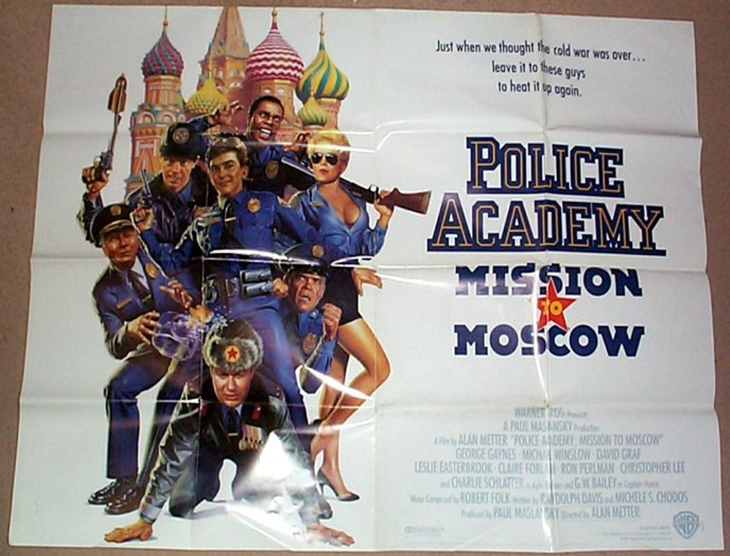 Police Academy 7 : Mission To Moscow  Original Quad Movie Poster  