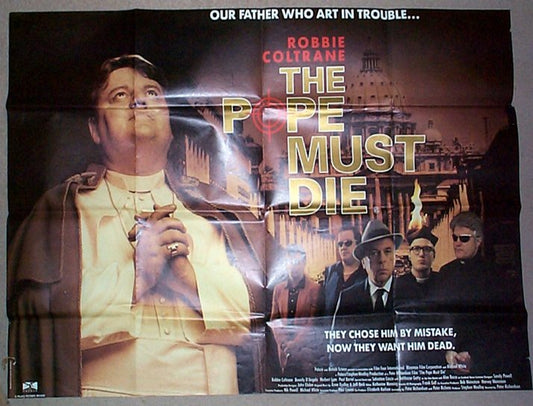 The Pope Must Die  Original Quad Movie Poster  