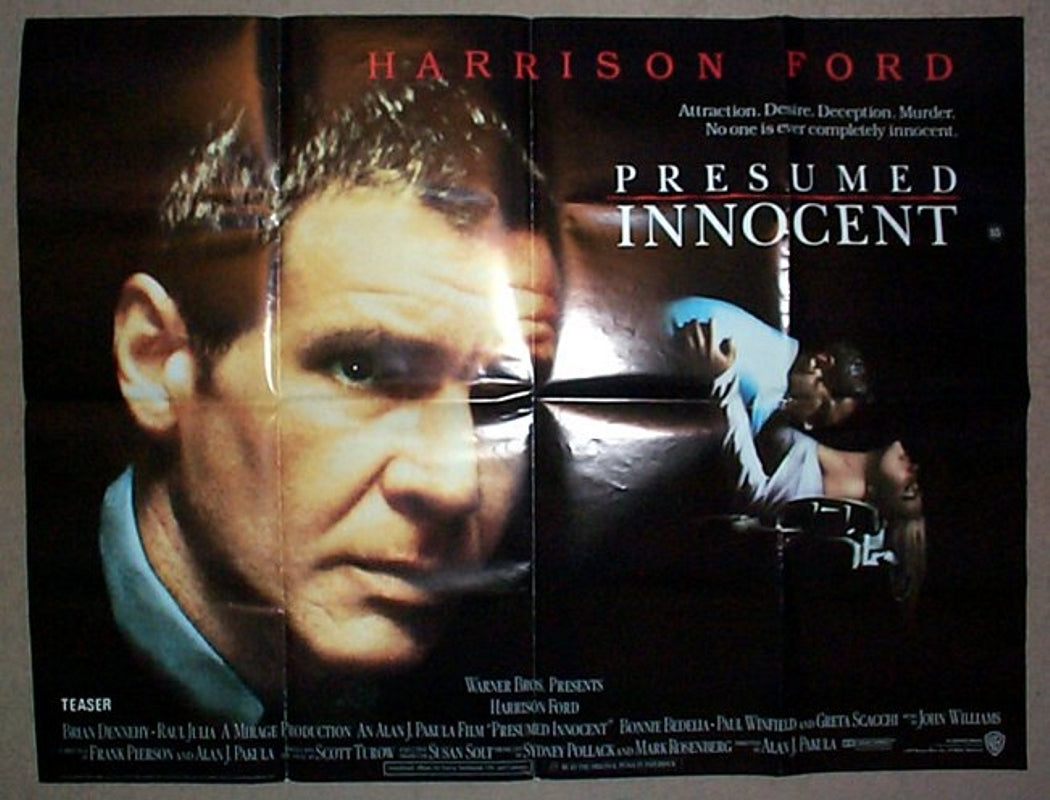 Presumed Innocent  Original Quad Movie Poster  