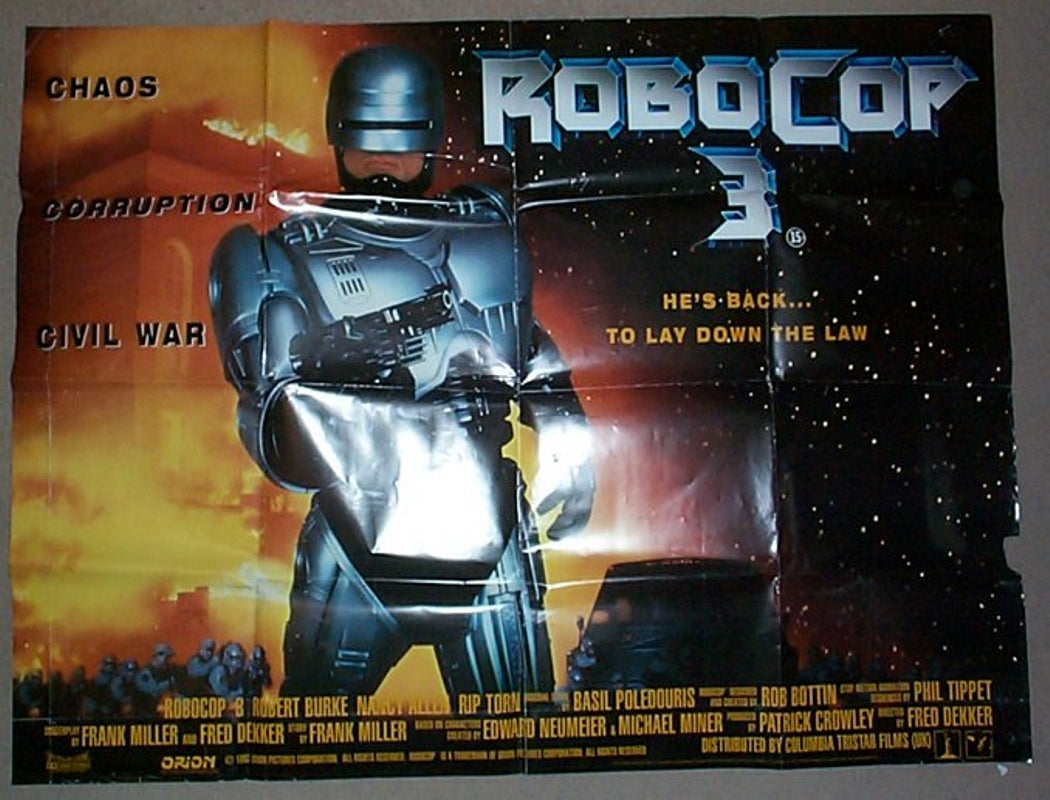 Robocop 3  Original Quad Movie Poster  