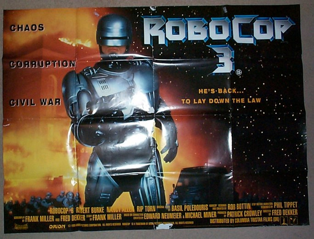 Robocop 3  Original Quad Movie Poster  