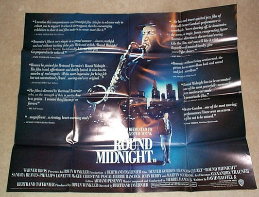 Round Midnight  Original Quad Movie Poster  