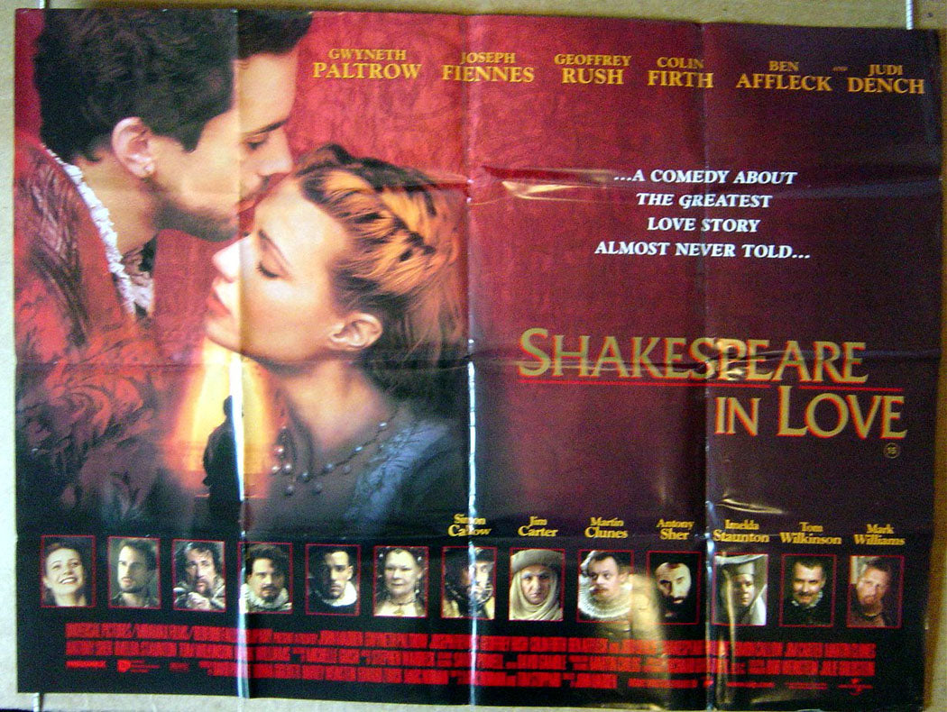 Shakespeare In Love  (Version 1)  Original Quad Movie Poster  