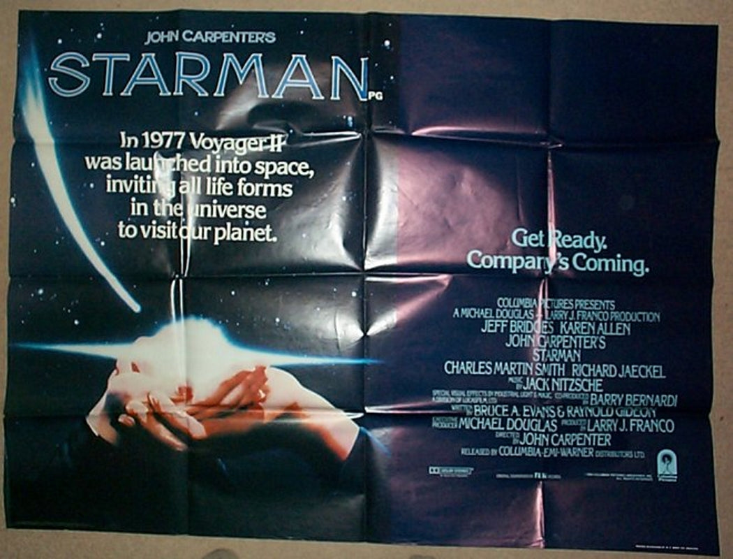 Starman  Original Quad Movie Poster  