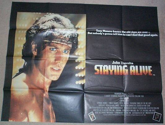 Staying Alive  Original Quad Movie Poster  