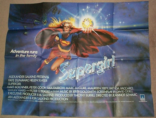 Supergirl Original British Quad Poster - Movie Poster