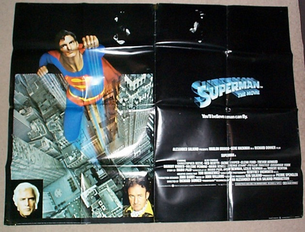 Superman Original British Quad Poster - Movie Poster