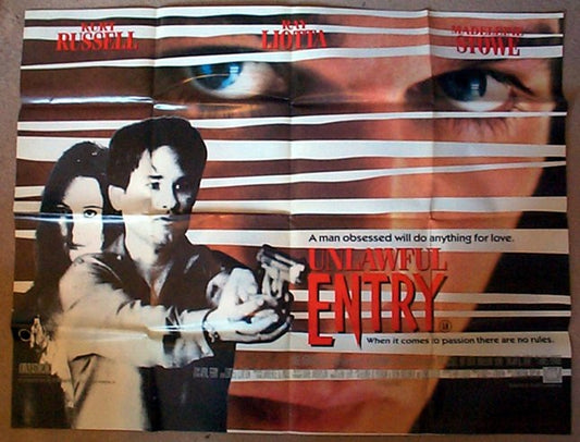 Unlawful Entry  Original Quad Movie Poster  