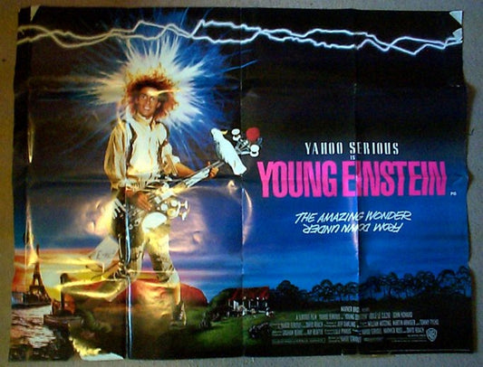 Young Einstein  Original Quad Movie Poster  