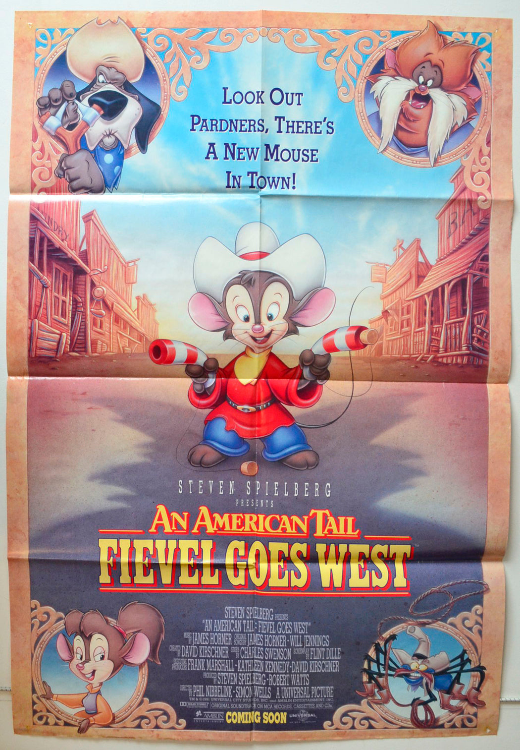 An American Tail 2 : Fievel Goes West Original One Sheet Poster - Movie Poster