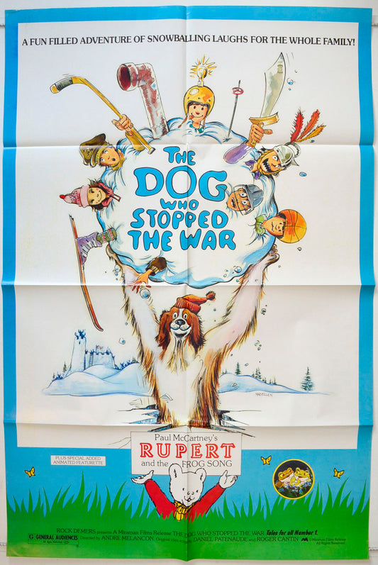 The Dog Who Stopped The War / Rupert The Bear And The Frog Song  (Double Bill)  (a.k.a. La guerre des tuques)   Original One Sheet Poster - Movie Poster