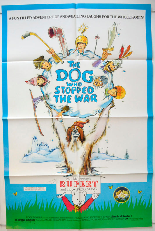 The Dog Who Stopped The War / Rupert The Bear And The Frog Song  (Double Bill)  (a.k.a. La guerre des tuques)   Original One Sheet Poster - Movie Poster