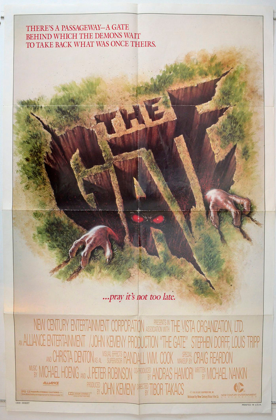 The Gate Original One Sheet Poster - Movie Poster