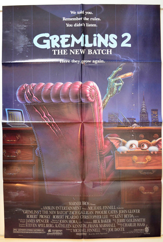 Gremilns 2 : The New Batch Original One Sheet Poster - Movie Poster