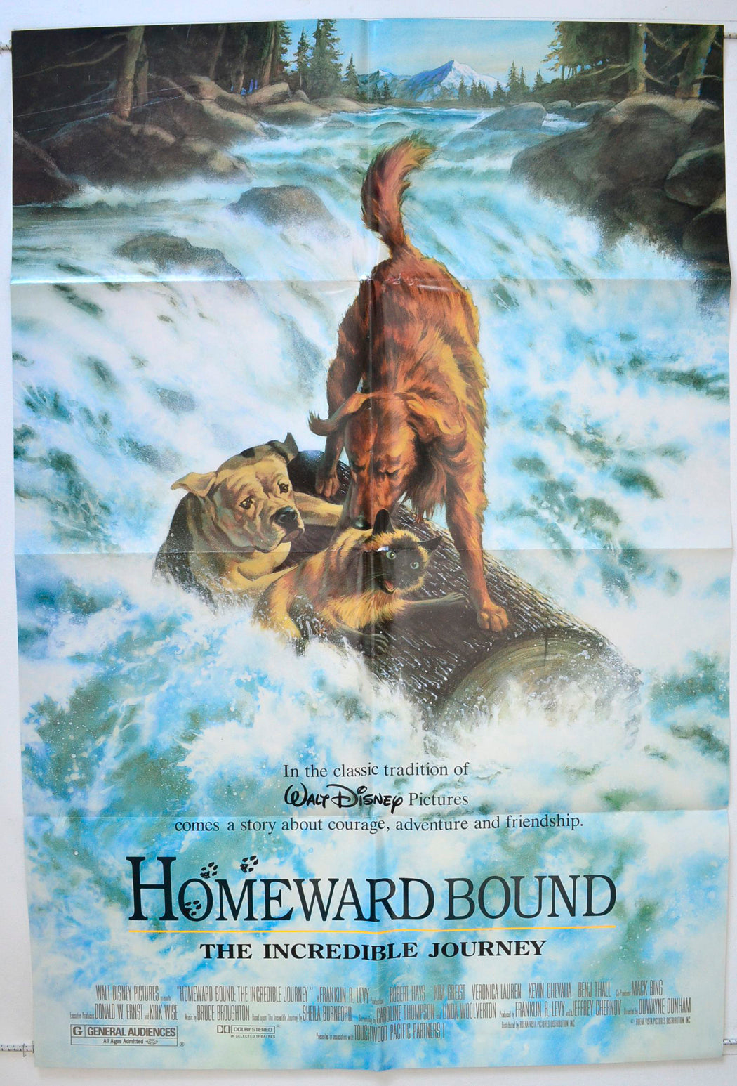 Homeward Bound : The Incredible Journey Original One Sheet Poster - Movie Poster