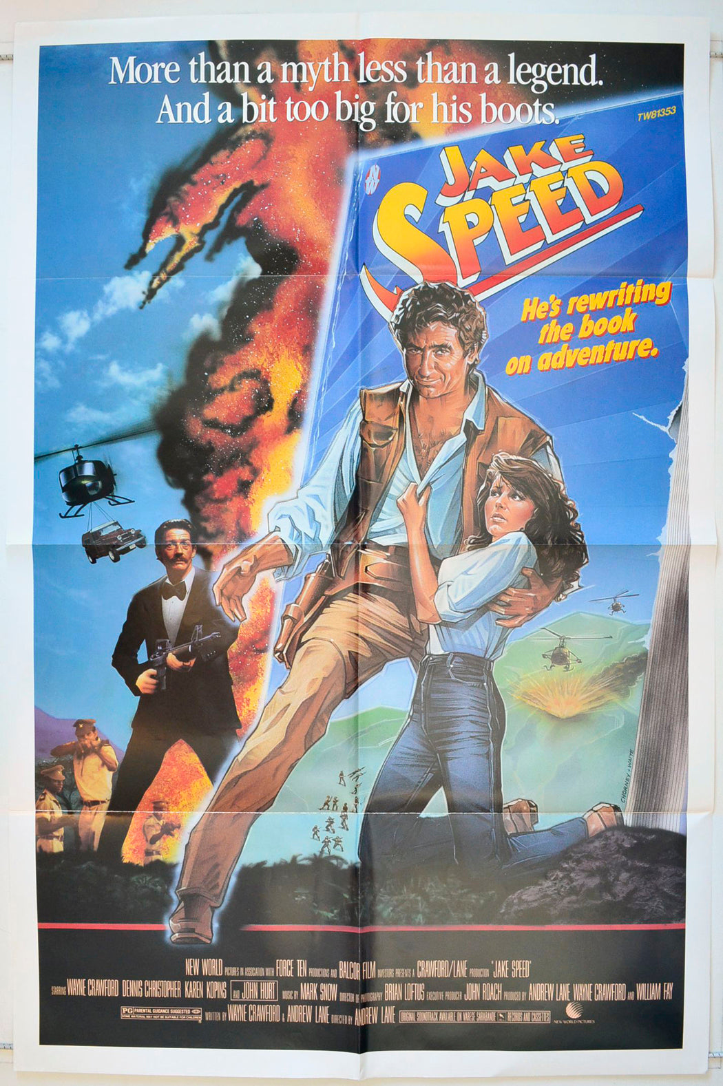 Jake Speed Original One Sheet Poster - Movie Poster