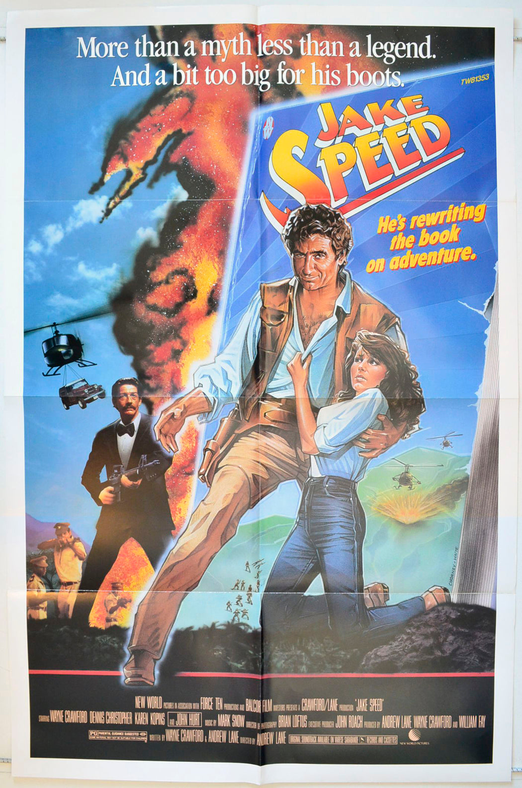 Jake Speed Original One Sheet Poster - Movie Poster