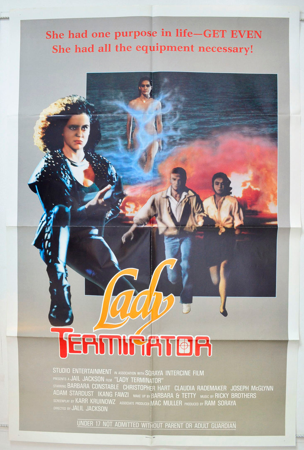 Lady In Terminator “Lady Terminator” Original One Sheet Poster - Movie Poster – pastposters