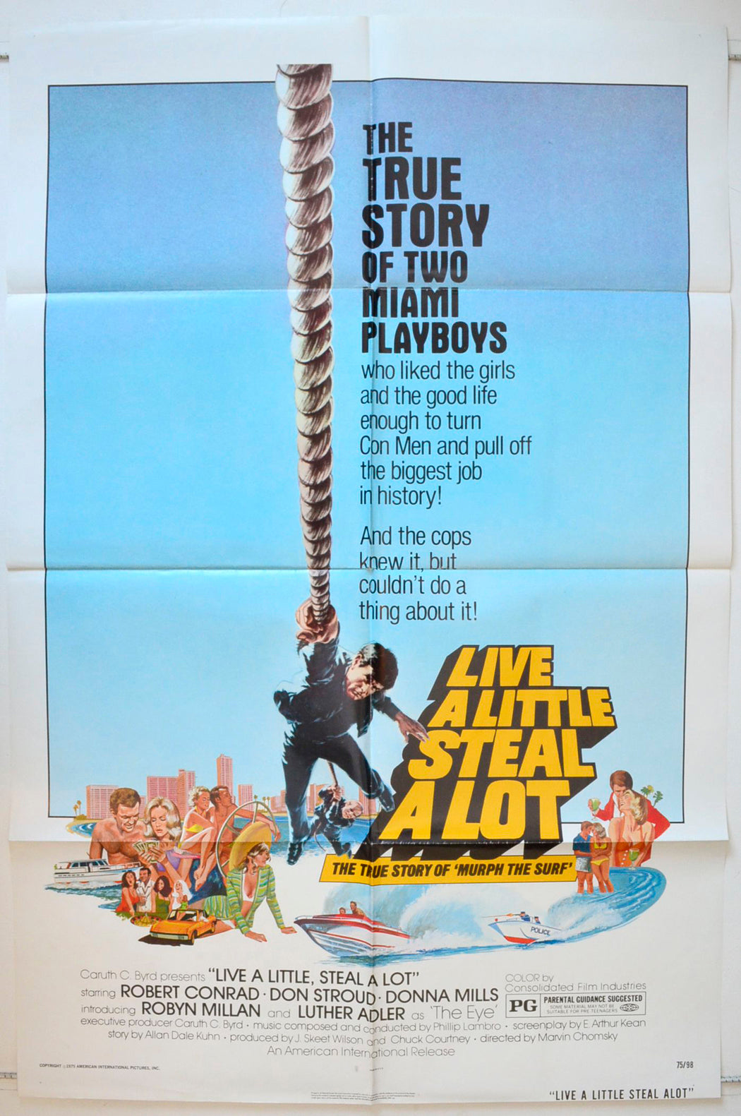 Live A Little Steal A Lot  (a.k.a. Murph The Surf)   Original One Sheet Poster - Movie Poster