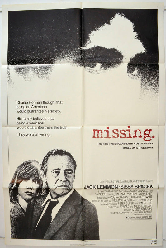 Missing Original One Sheet Poster - Movie Poster