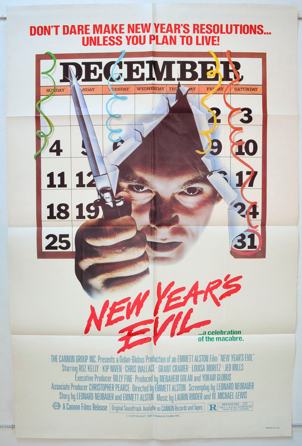 New Year's Evil Original One Sheet Poster - Movie Poster