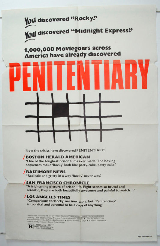 Penitentiary Original One Sheet Poster - Movie Poster