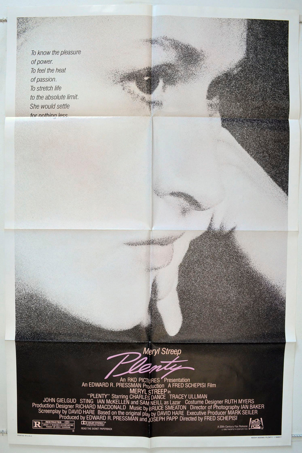 Plenty Original One Sheet Poster - Movie Poster