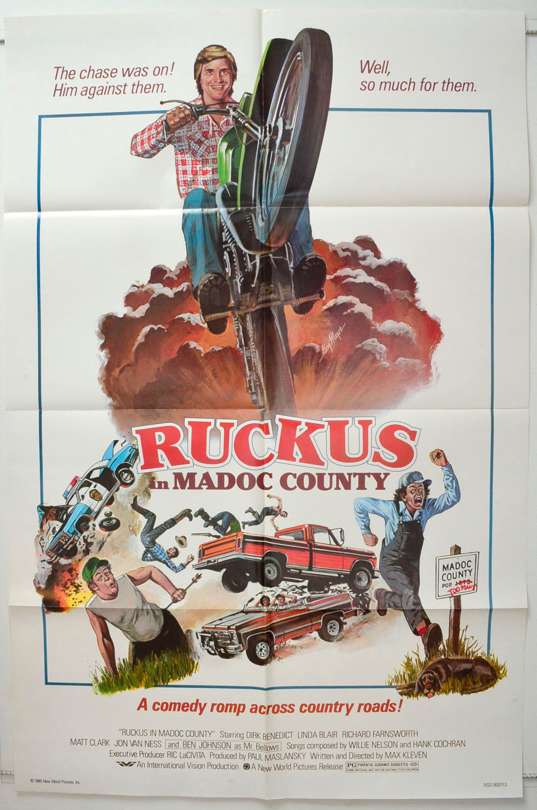 Ruckus In Madoc County  (a.k.a. Ruckus)  (a.k.a. Big Ruckus in a Small Town)   Original One Sheet Poster - Movie Poster