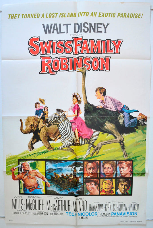 Swiss Family Robinson Original One Sheet Poster - Movie Poster