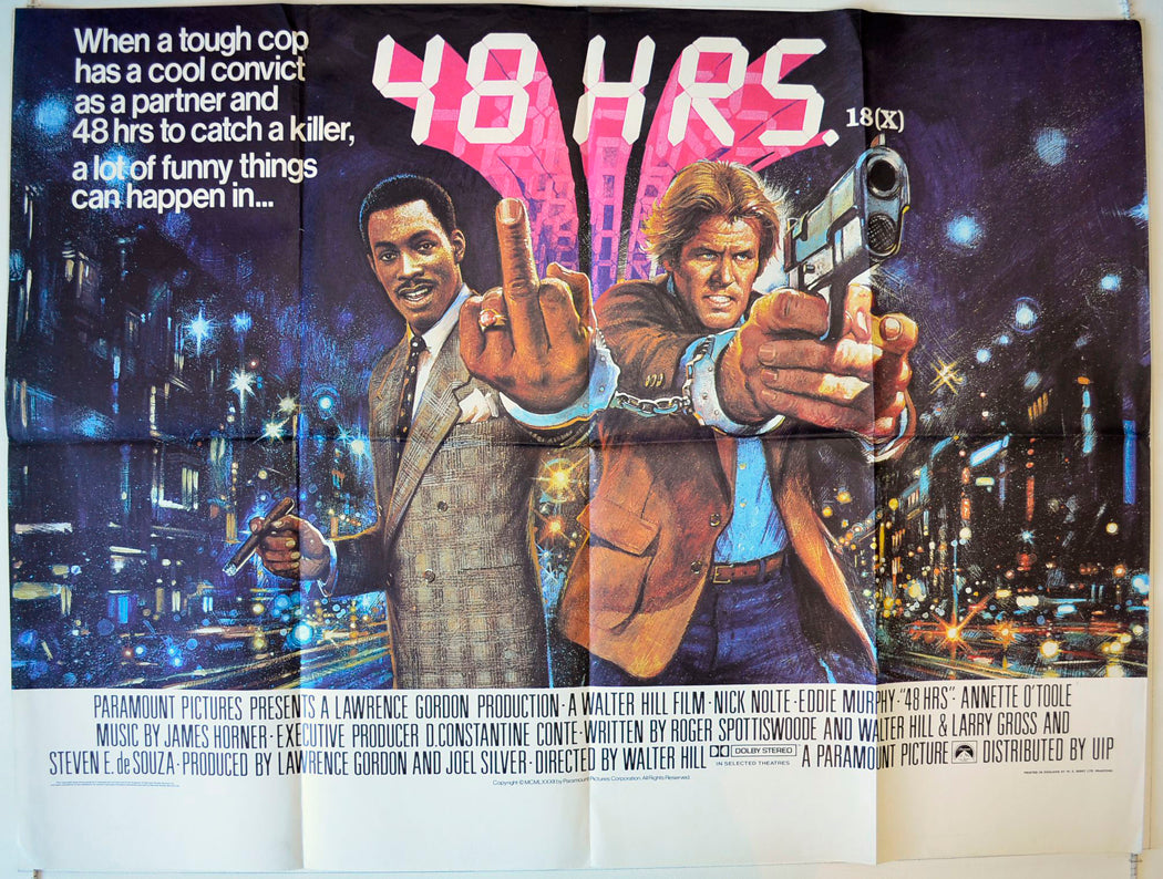 48 Hrs   Original British Quad Poster - Movie Poster