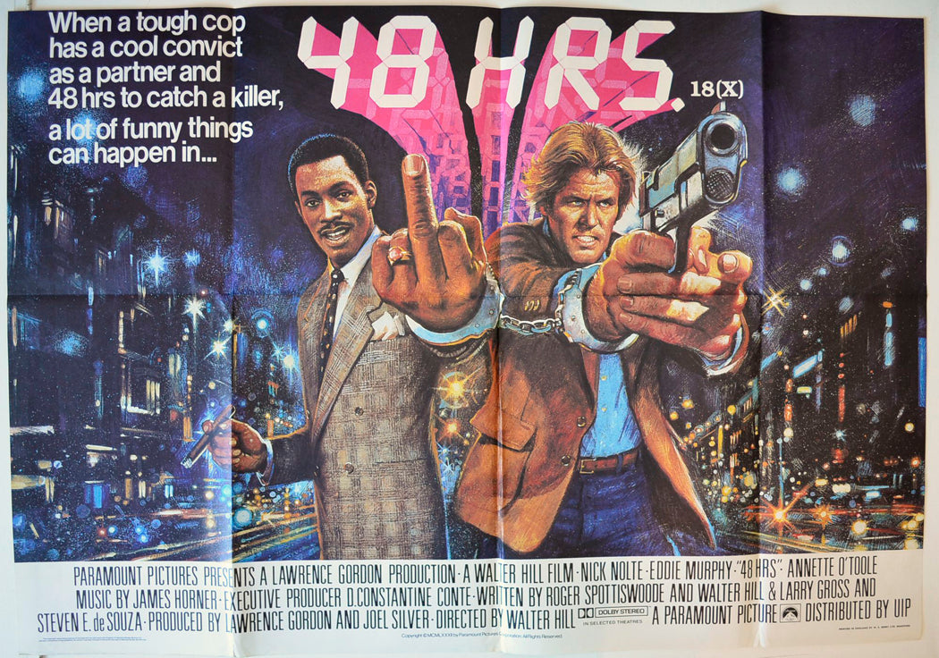 48 Hrs   Original British Quad Poster - Movie Poster