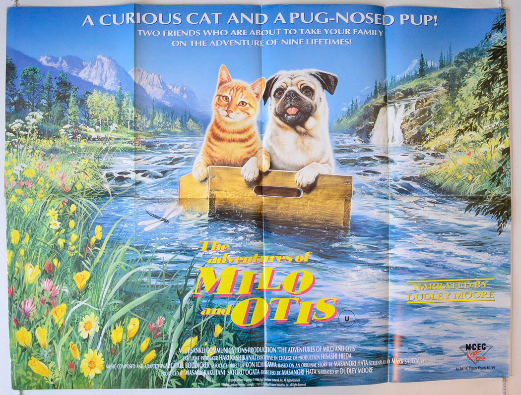 The Adventures Of Milo And Otis Original British Quad Poster - Movie Poster