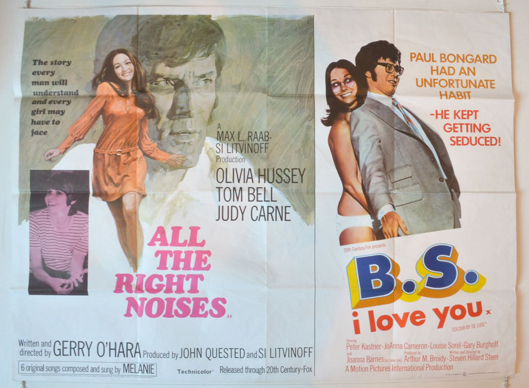 All The Right Noises / B.S. I Love You  (Double Bill)  Original British Quad Poster - Movie Poster 