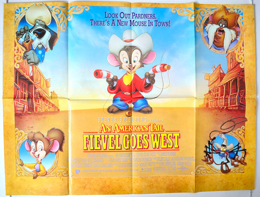 An American Tail 2 : Fievel Goes West   Original British Quad Poster - Movie Poster