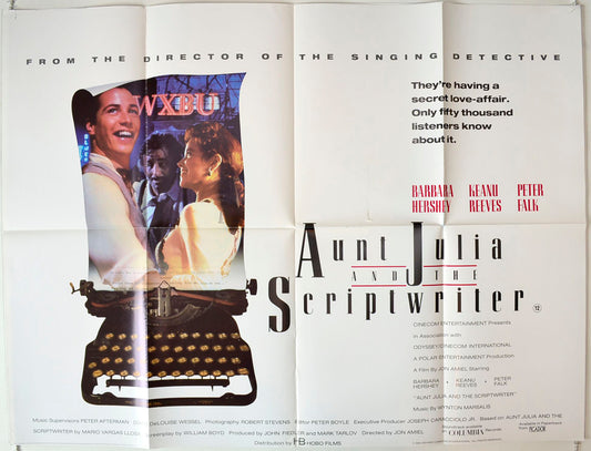 Aunt Julia And The Scriptwriter  (a.k.a. Tune in Tomorrow)   Original British Quad Poster - Movie Poster